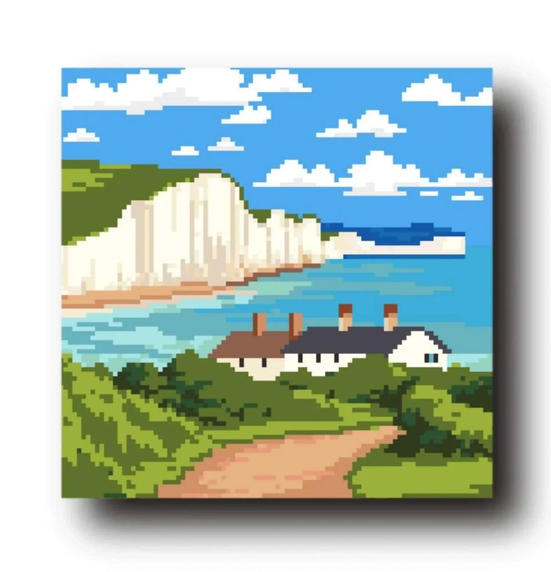 White Cliffs of Dover Fuse Bead Pattern