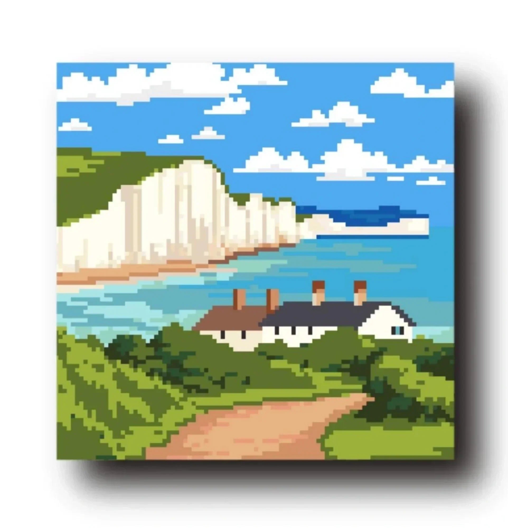 White Cliffs of Dover Fuse Bead Pattern