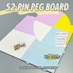 52x52 Interlocking Pegboards for Mini Perler Beads - 2.6mm Compatible, Fuse Bead Square Base Plate Set for Pixel Art Crafts