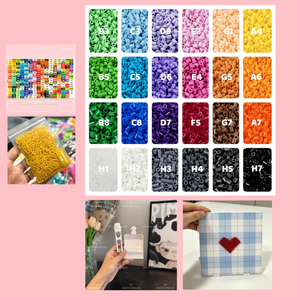DIY Craft 24 Colors 2.6mm Mini Fuse Beads Refill Bag Set For Starter