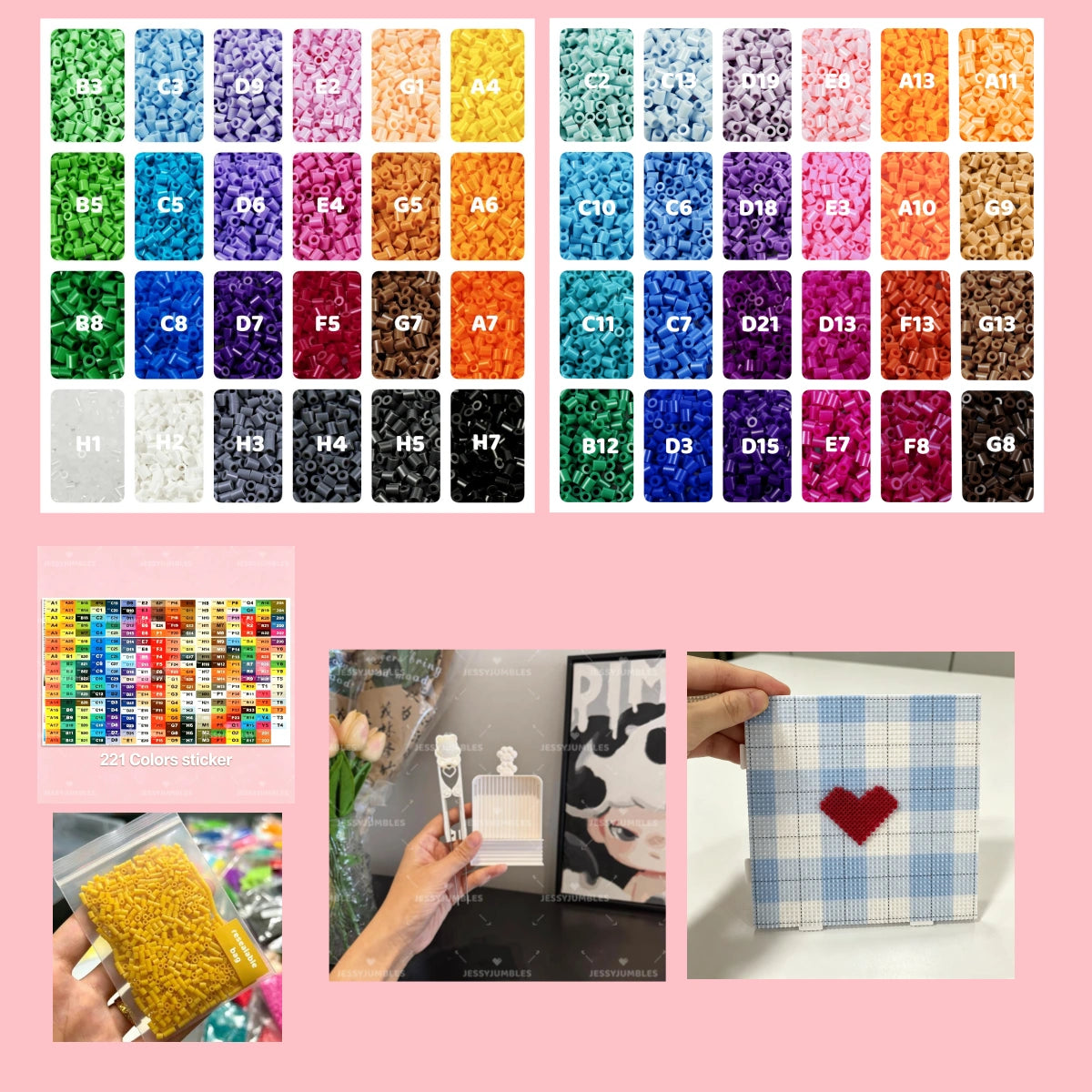 DIY Craft 48 Colors 2.6mm Mini Fuse Beads Refill Bag Plus Set For Starter