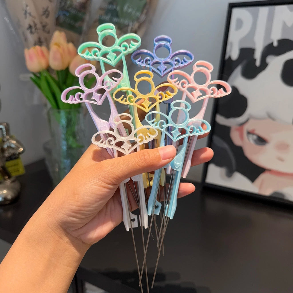 Dual-Needle Perler Beads Picker Pen for 2.6mm Mini Beads – Cute Angel Design 👼