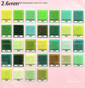 2.6mm Mini Fuse Beads Refill Pack, Green Color Series, 20g Approximately 2,000 Beads for Pixel Art Crafts