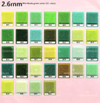 2.6mm Mini Fuse Beads Refill Pack, Green Color Series, 20g Approximately 2,000 Beads for Pixel Art Crafts