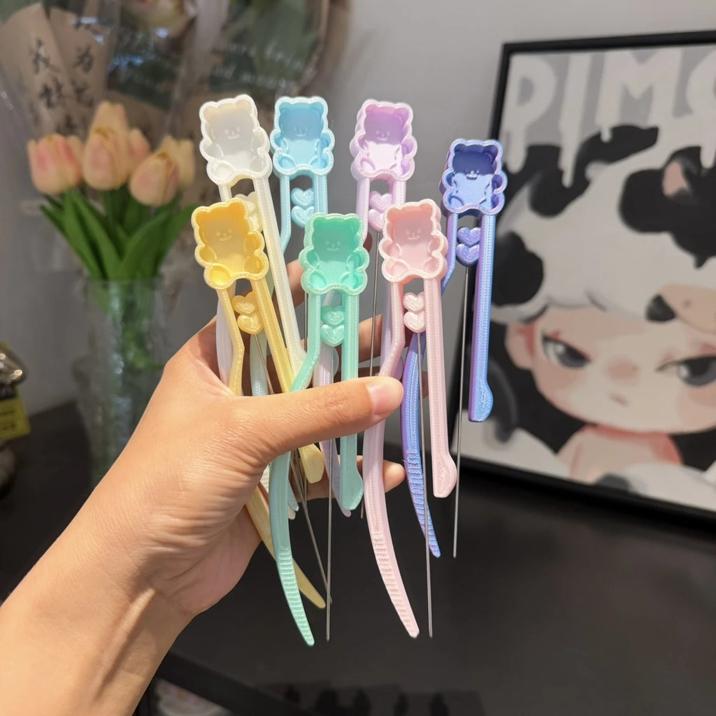 Long Single Needle Perler Beads Picker Pen for 2.6mm Mini Fuse Beads – Bear Design🧸