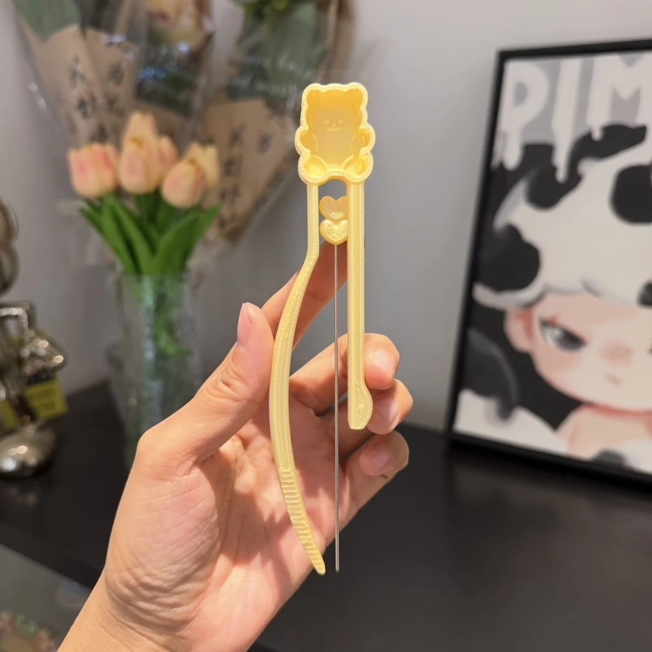 Long Single Needle Perler Beads Picker Pen for 2.6mm Mini Fuse Beads – Bear Design🧸