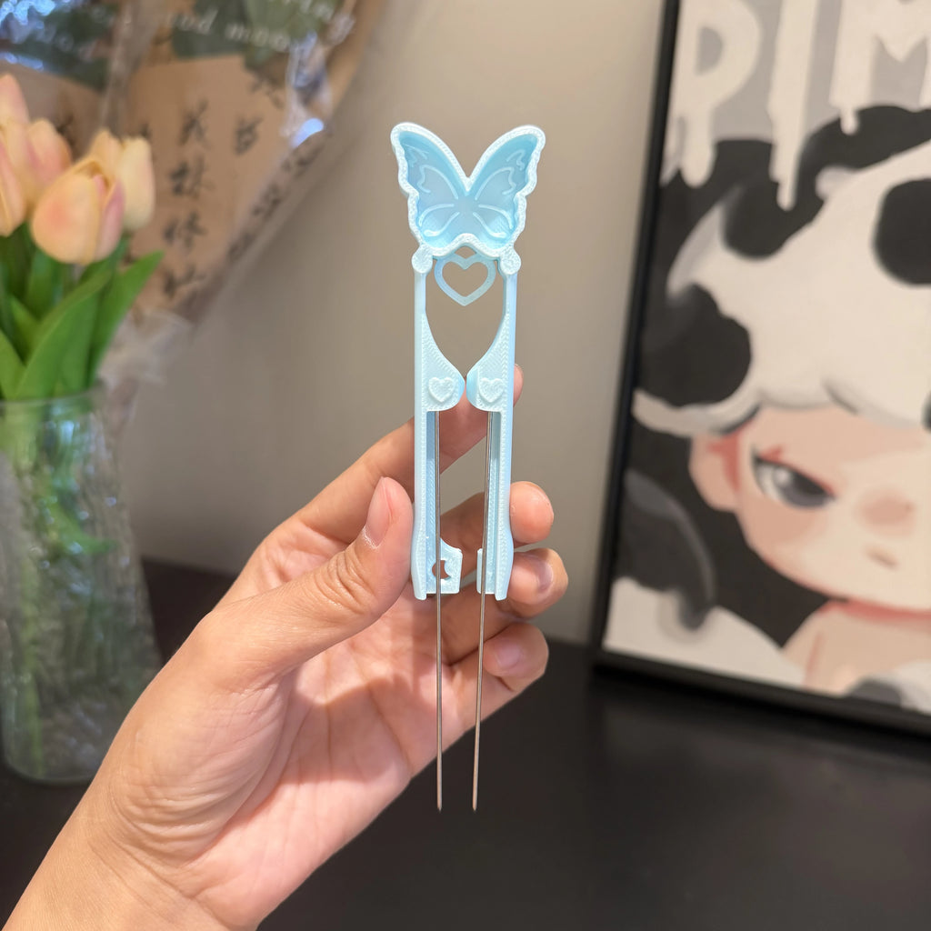 Dual-Needle Perler Beads Picker Pen for 2.6mm Mini Beads – Butterfly Design 🦋