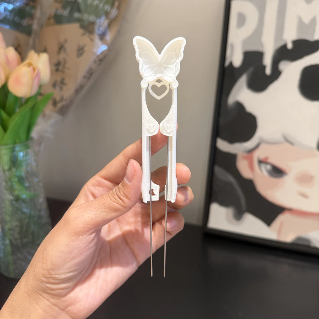 Dual-Needle Perler Beads Picker Pen for 2.6mm Mini Beads – Butterfly Design 🦋