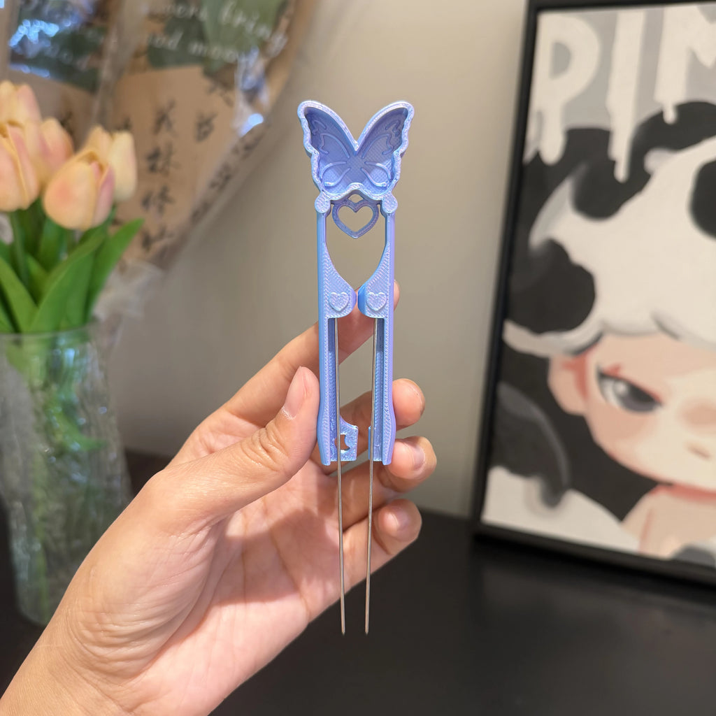 Dual-Needle Perler Beads Picker Pen for 2.6mm Mini Beads – Butterfly Design 🦋