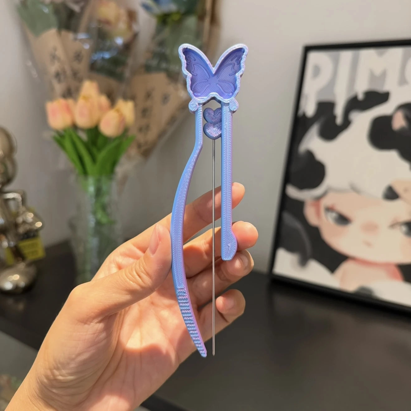 Long Single Needle Perler Beads Picker Pen for 2.6mm Mini Fuse Beads – Butterfly Design 🦋