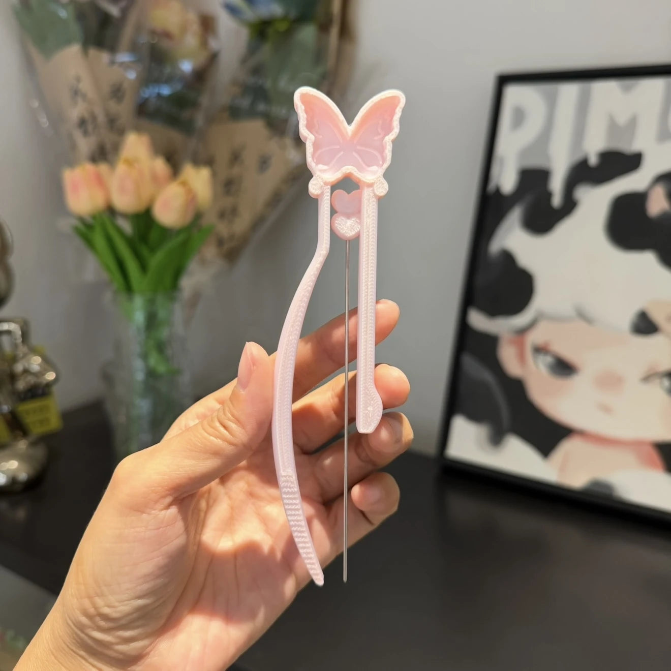 Long Single Needle Perler Beads Picker Pen for 2.6mm Mini Fuse Beads – Butterfly Design 🦋