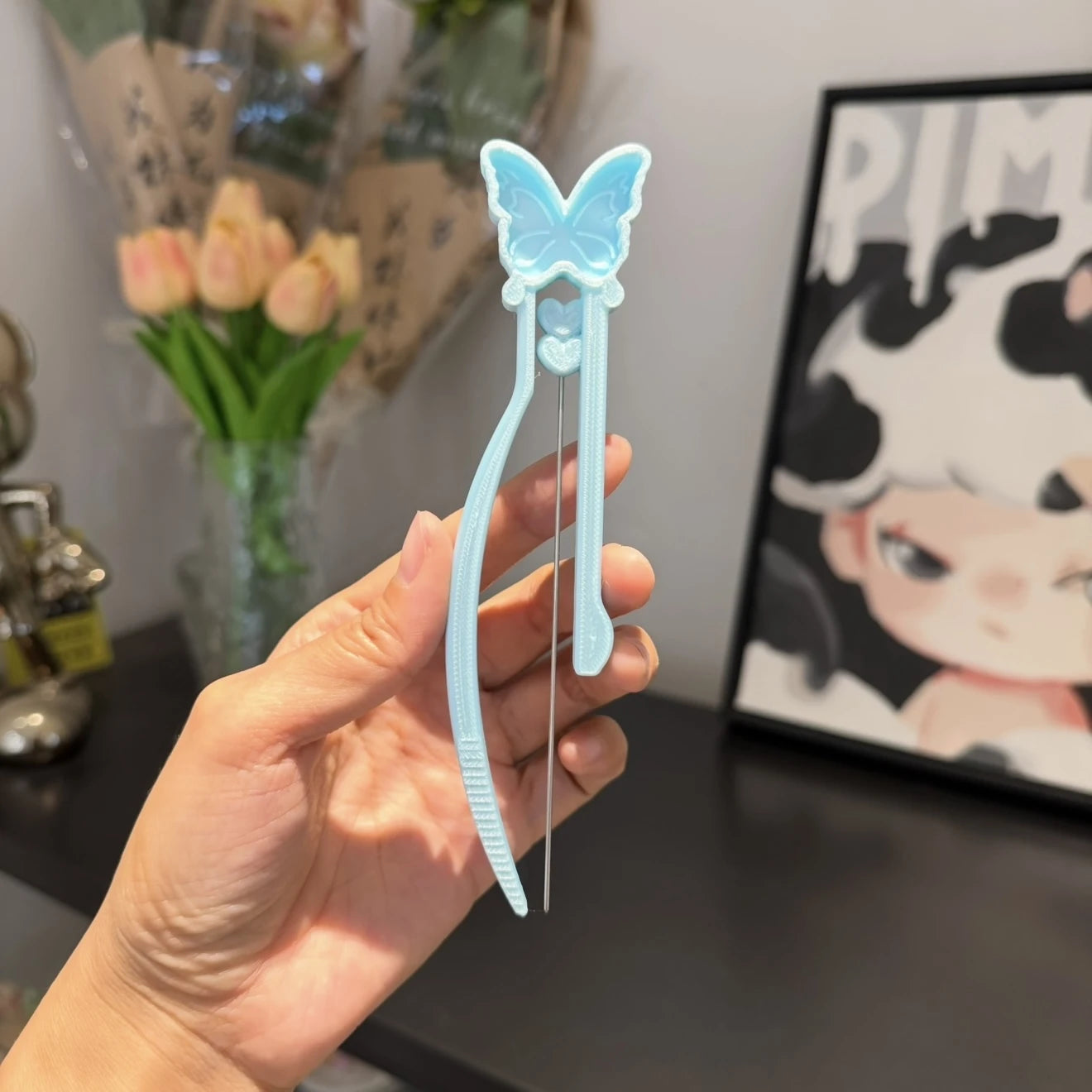 Long Single Needle Perler Beads Picker Pen for 2.6mm Mini Fuse Beads – Butterfly Design 🦋