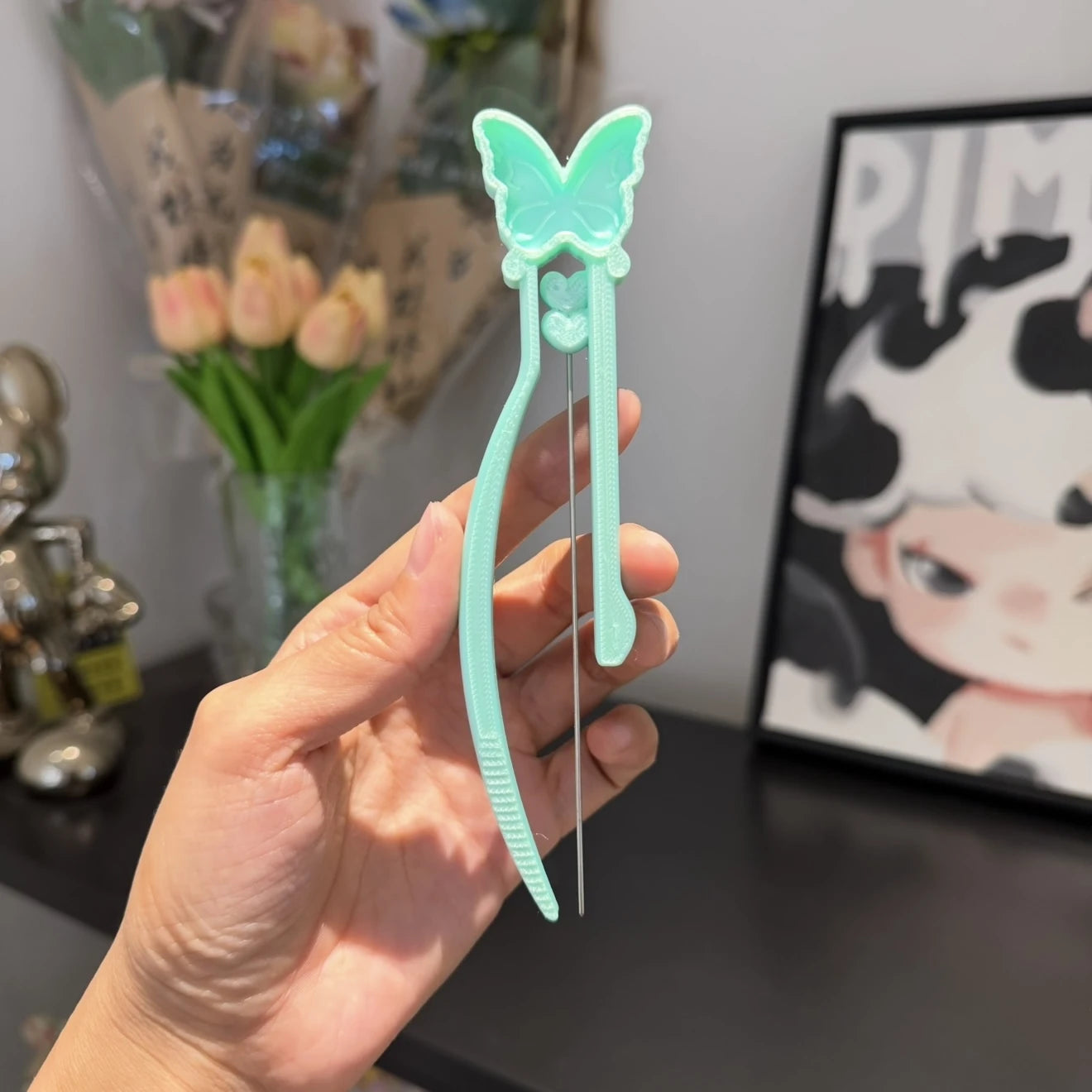 Long Single Needle Perler Beads Picker Pen for 2.6mm Mini Fuse Beads – Butterfly Design 🦋