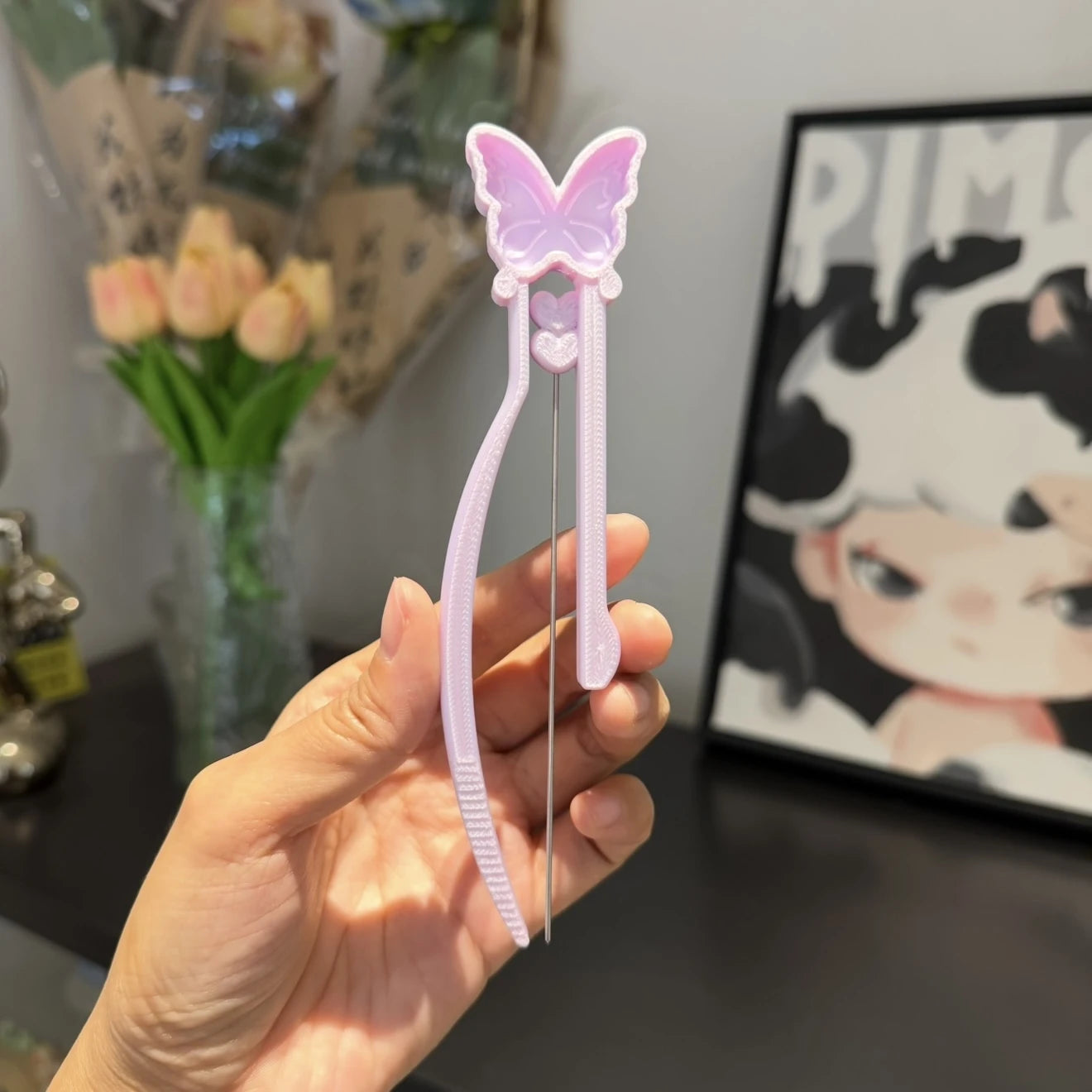Long Single Needle Perler Beads Picker Pen for 2.6mm Mini Fuse Beads – Butterfly Design 🦋