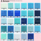 2.6mm Mini Fuse Beads Refill Pack, Blue and Turquoise Shades, 20g Approximately 2,000 Beads for Pixel Art Crafts