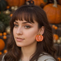 Handmade Beaded Pumpkin Simple & Statement Stud Earrings