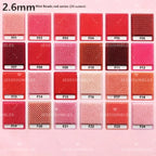 2.6mm Mini Fuse Beads Refill Pack, Red, Coral and Terracotta Shades, 20g Approximately 2,000 Beads for Pixel Art Crafts