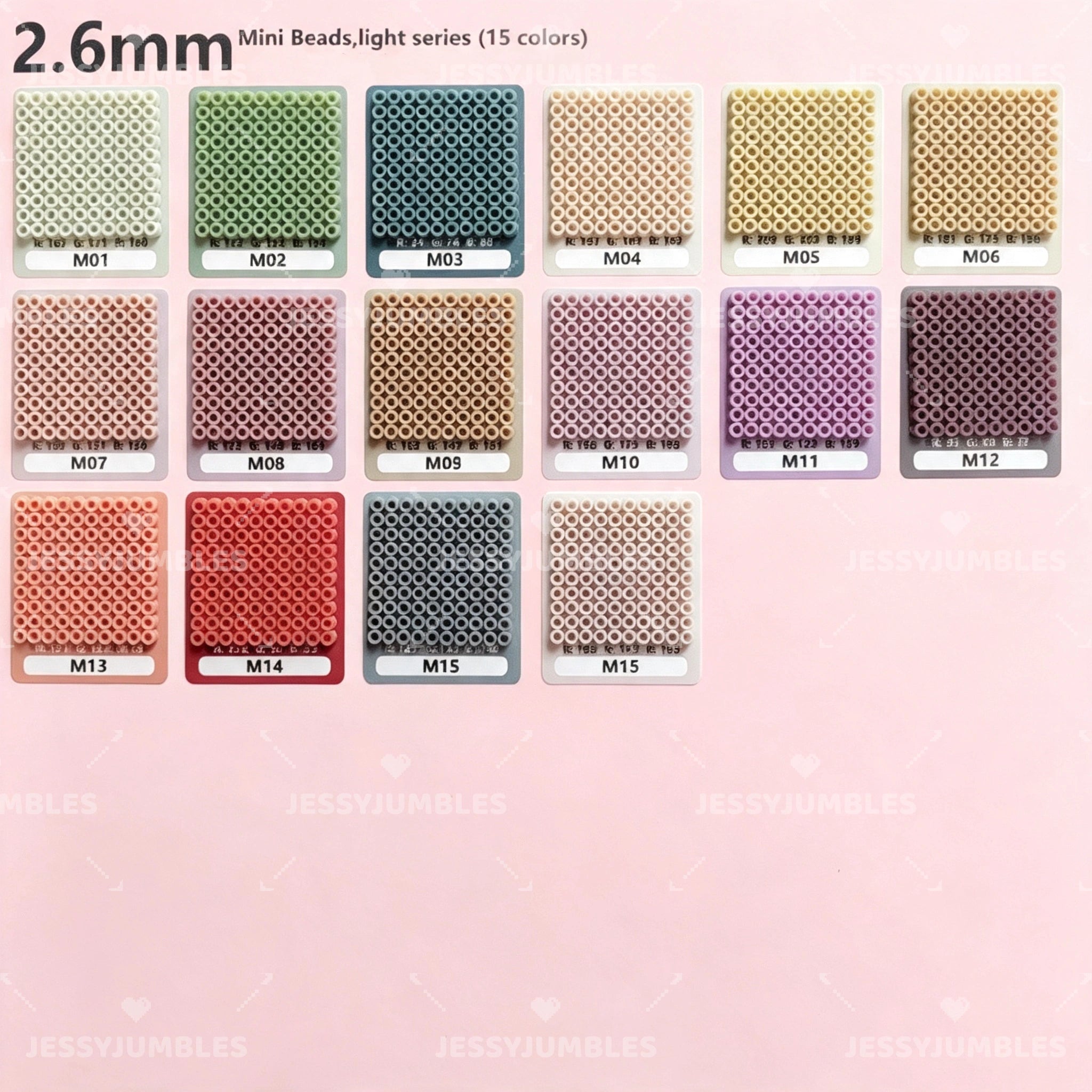 2.6mm Mini Fuse Beads Refill Pack, Natural Earth Tones, 20g Approximately 2,000 Beads for Pixel Art Crafts