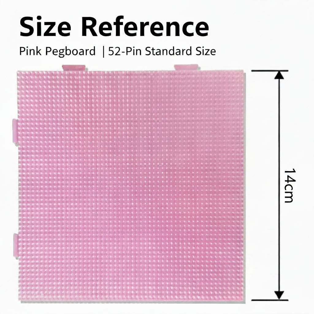 52x52 Interlocking Pegboards for Mini Perler Beads - 2.6mm Compatible, Fuse Bead Square Base Plate Set for Pixel Art Crafts