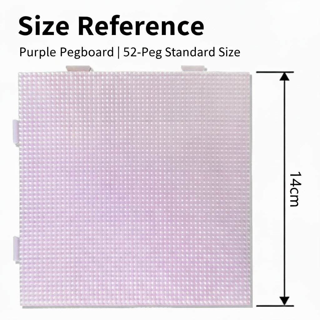 52x52 Interlocking Pegboards for Mini Perler Beads - 2.6mm Compatible, Fuse Bead Square Base Plate Set for Pixel Art Crafts