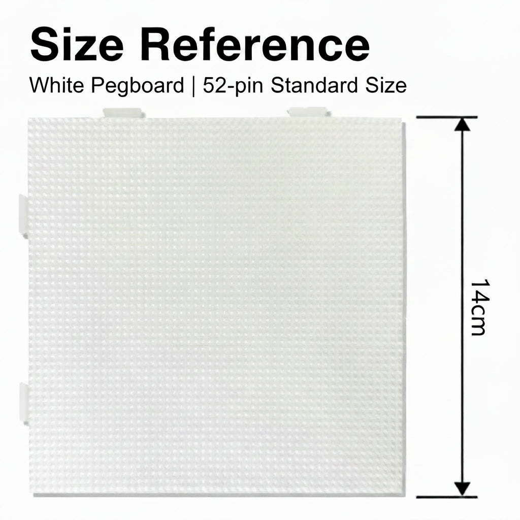 52x52 Interlocking Pegboards for Mini Perler Beads - 2.6mm Compatible, Fuse Bead Square Base Plate Set for Pixel Art Crafts