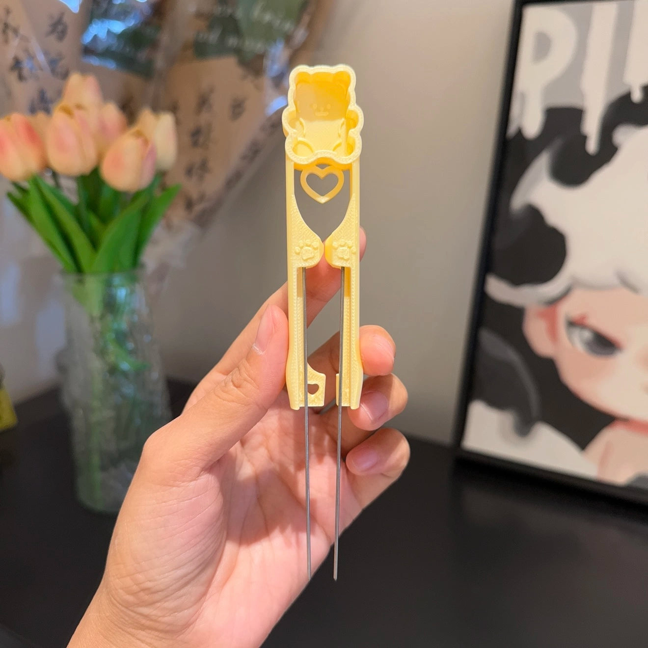 Dual-Needle Perler Beads Picker Pen for 2.6mm Mini Beads – Cute Bear Design 🧸