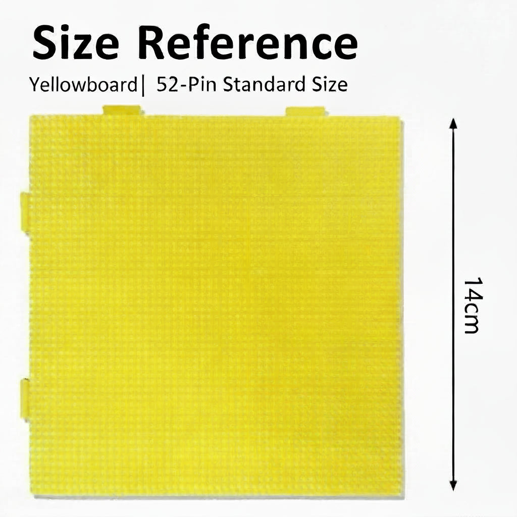 52x52 Interlocking Pegboards for Mini Perler Beads - 2.6mm Compatible, Fuse Bead Square Base Plate Set for Pixel Art Crafts