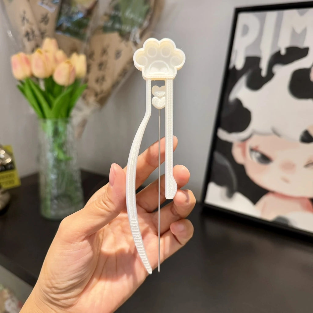 Long Single Needle Perler Beads Picker Pen for 2.6mm Mini Fuse Beads – Cat Paw Design 🐾