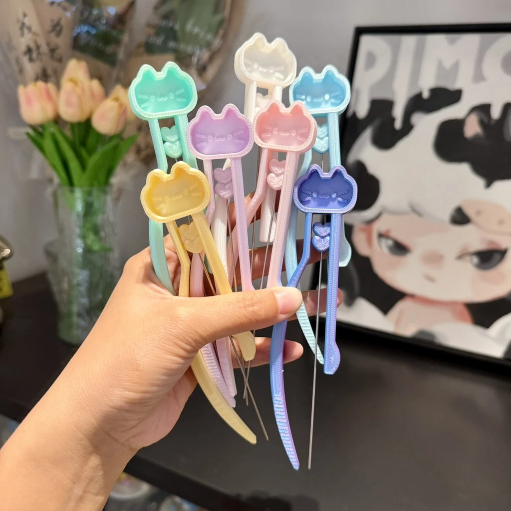 Long Single Needle Perler Beads Picker Pen for 2.6mm Mini Fuse Beads – Cat Design 😸