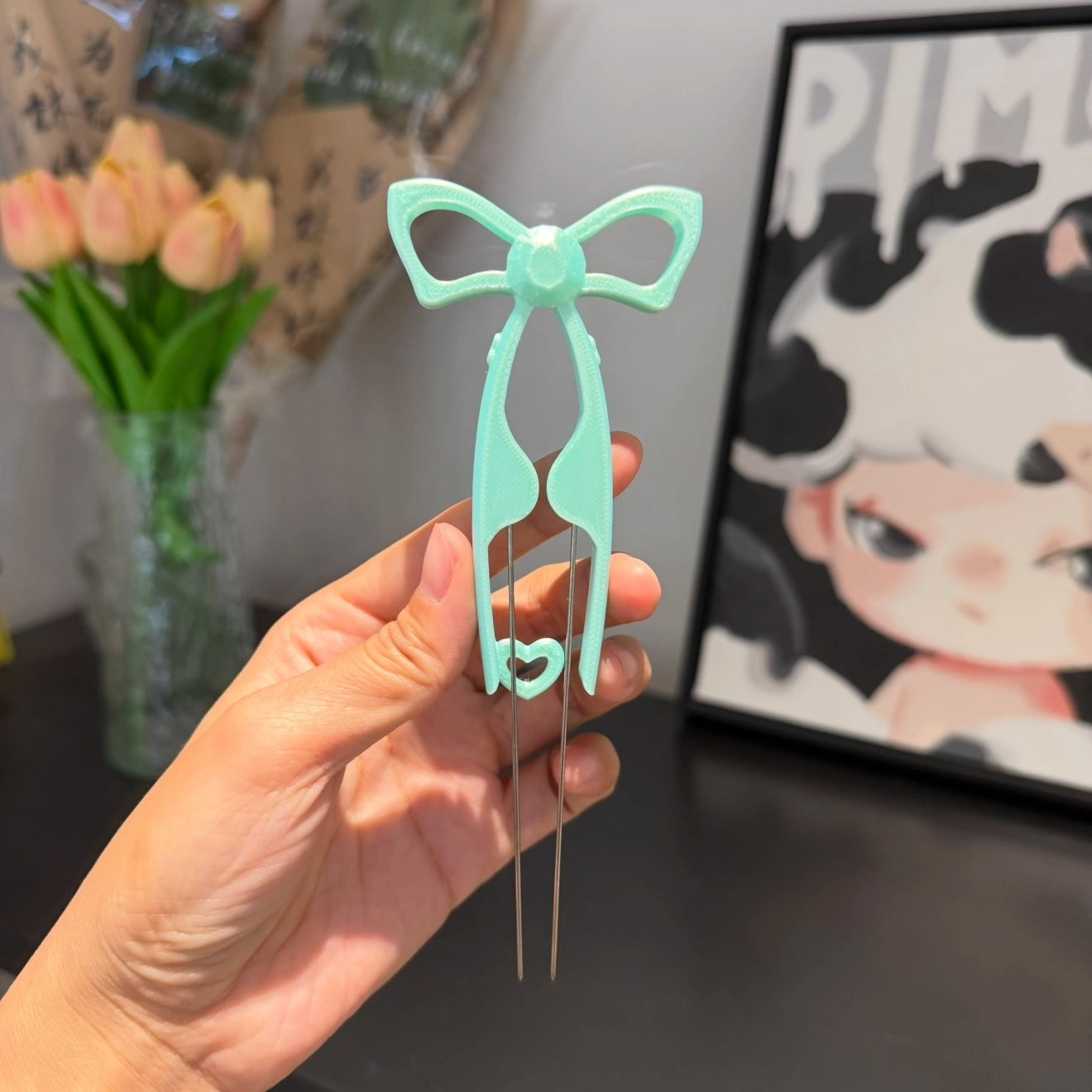 Dual-Needle Perler Beads Picker Pen for 2.6mm Mini Beads – Bow Tie Design🎀