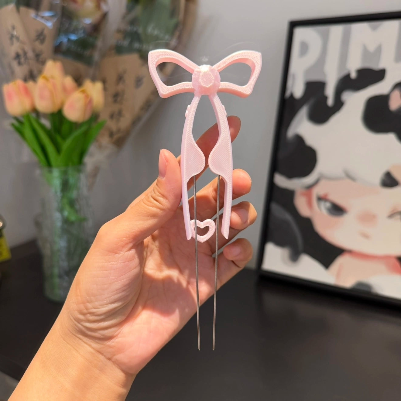 Dual-Needle Perler Beads Picker Pen for 2.6mm Mini Beads – Bow Tie Design🎀