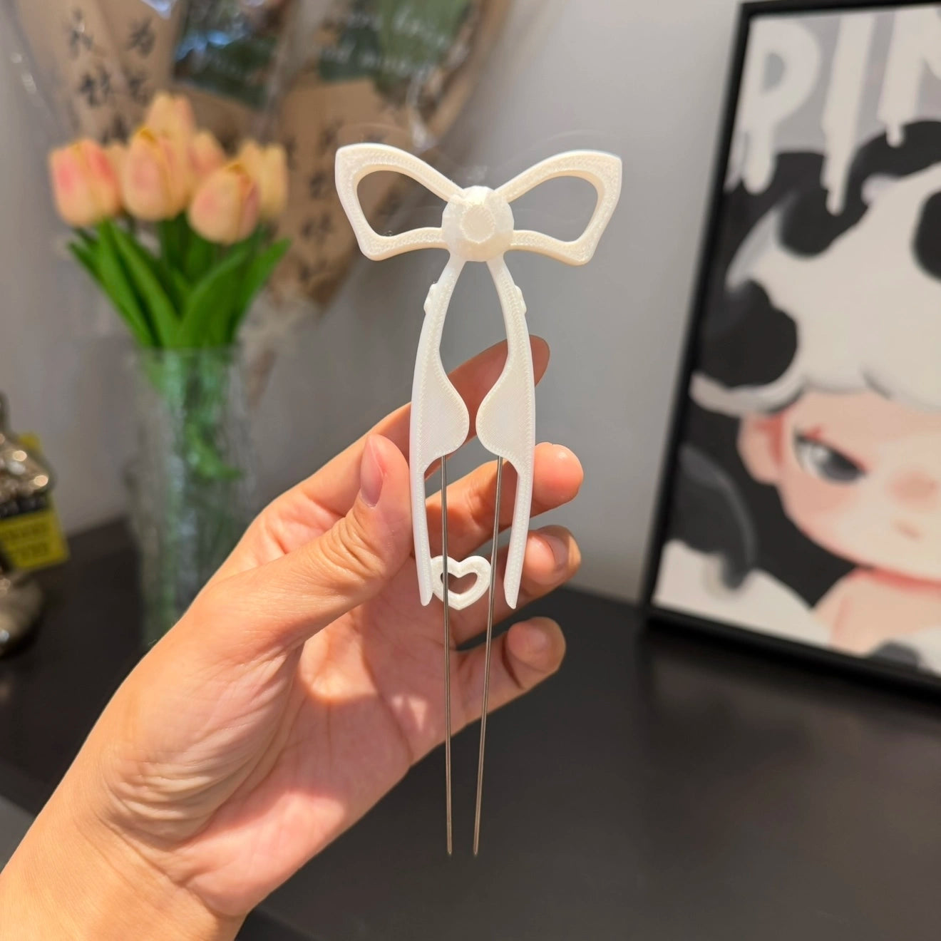 Dual-Needle Perler Beads Picker Pen for 2.6mm Mini Beads – Bow Tie Design🎀